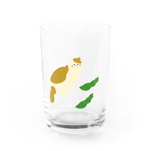 えだまめにゃんこ Water Glass