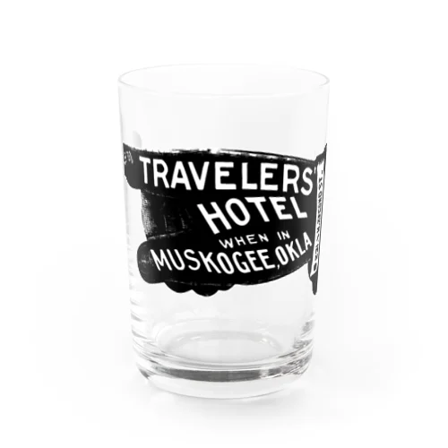 GO TO TRAVELERS HOTEL_BLK Water Glass