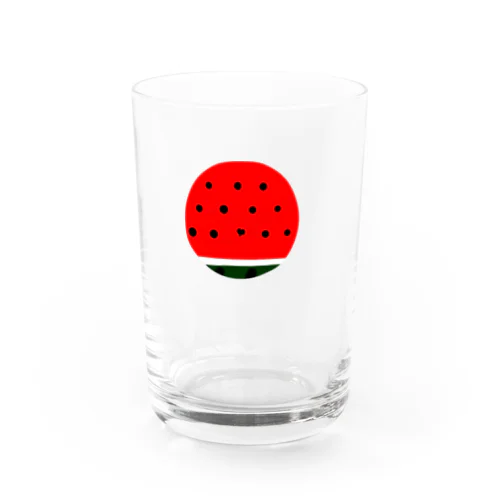 まるいスイカ ハートの種 Water Glass