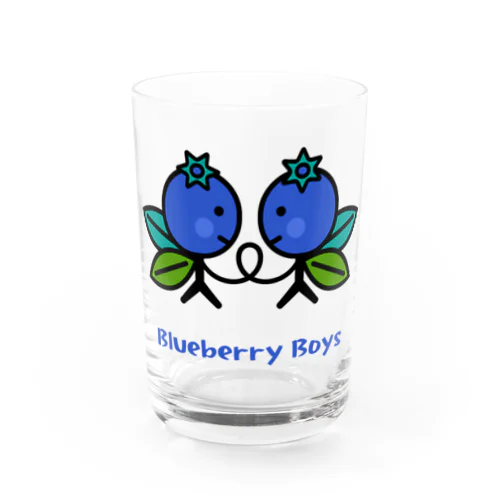 Blueberry Boys Water Glass