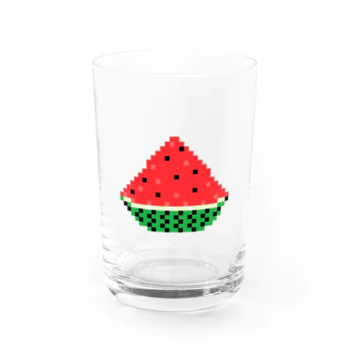 ドッド絵スイカ Water Glass