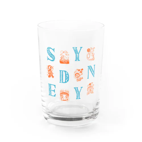 🌍 世界のまち 🇦🇺 オーストラリア・シドニー (オレンジ) Water Glass