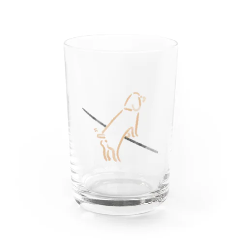 肛門丸見えの犬 Water Glass