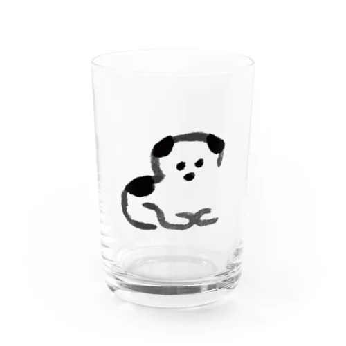 待ってる（黒） Water Glass