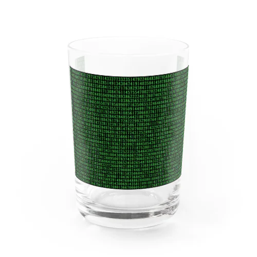 数字の羅列（ハッカー風) Water Glass