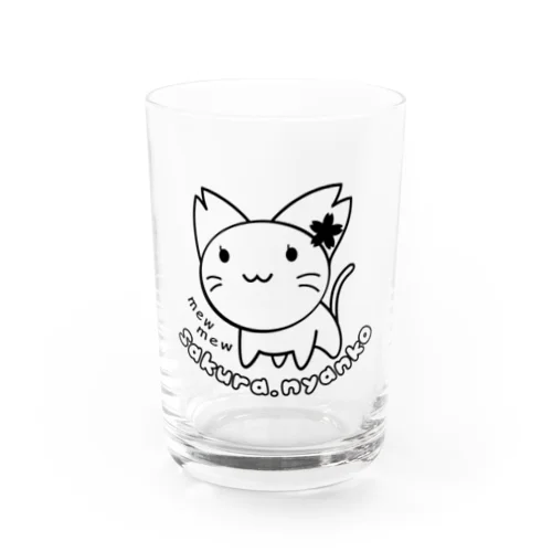 さくらにゃんこ Water Glass