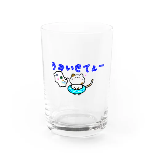 ねこですさん（うみいきてぇー） Water Glass