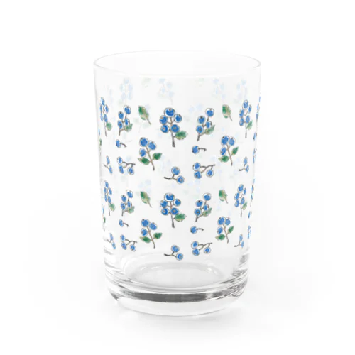 ブルーベリーのグラス Water Glass