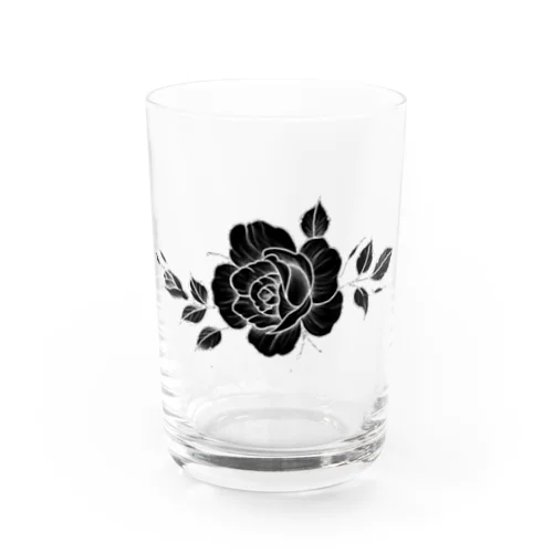 バラ_b Water Glass