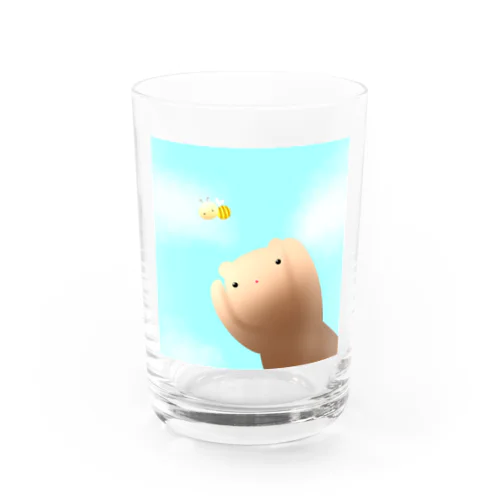 ハチとクマ（光） Water Glass