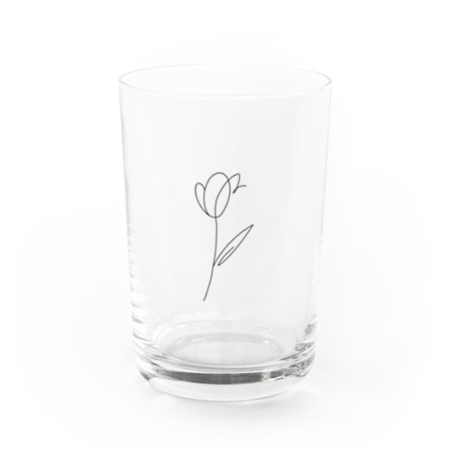 lineart_firstflower Water Glass
