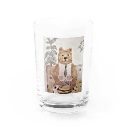 クマさんのランチタイム。グッズ。 Water Glass