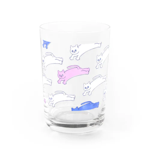 ねこねこねこ　ねこ大集合 Water Glass