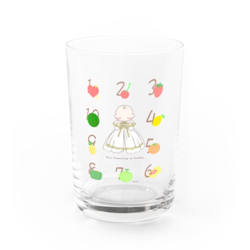 赤ちゃんの体重カレンダー（ピンク無し） Water Glass