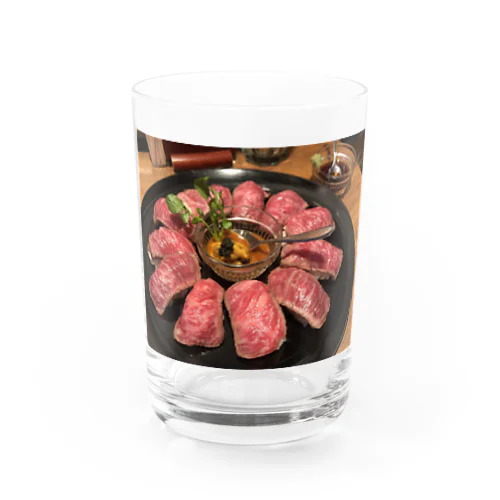 黒毛和牛の肉寿司 Water Glass