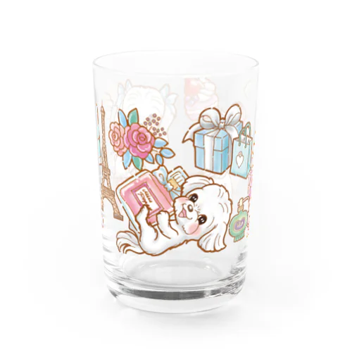 パリモードマルチーズちゃん Water Glass