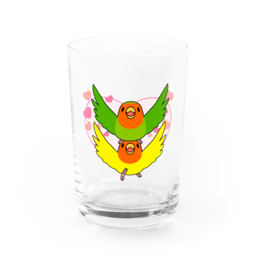 ラブリーコザクラインコ【まめるりはことり】 Water Glass