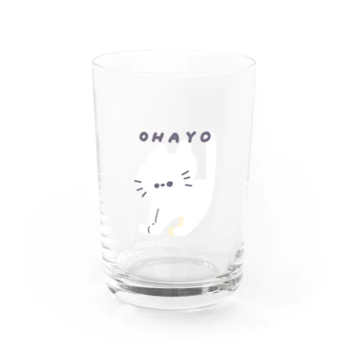 おはようねこ Water Glass