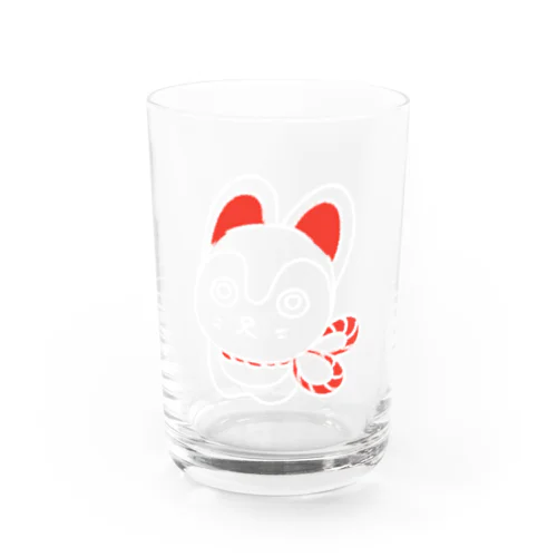 福犬ちゃん　白 Water Glass