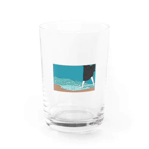 海辺のお姉さん Water Glass