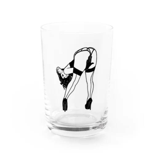 ピンナップガール うの（黒線） Water Glass