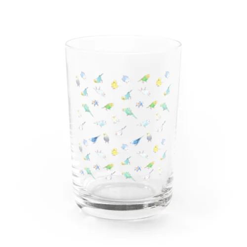 たっぷりセキセイインコちゃん【まめるりはことり】 Water Glass