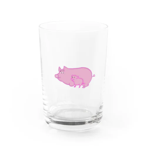 しあわせ親子ブタ🐽 Water Glass