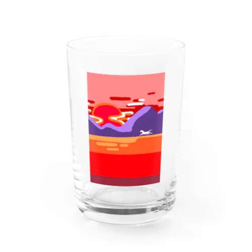 sunset Water Glass