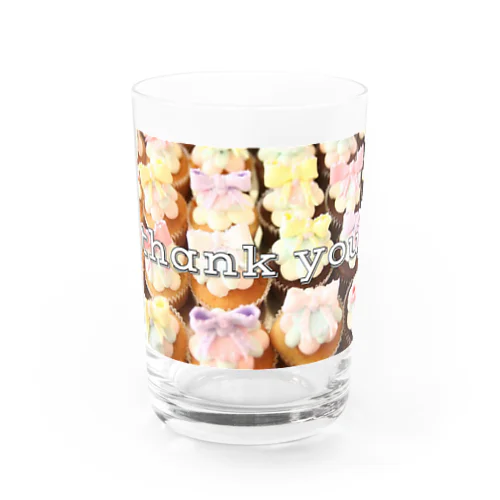 thank you cup cake Water Glass