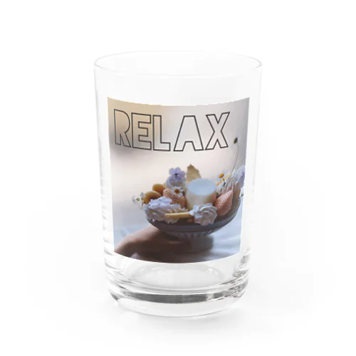 relax 白いプリンアラモード Water Glass