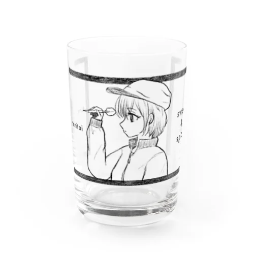 -ウマクナリタイ-キャスケット女子　黒 Water Glass