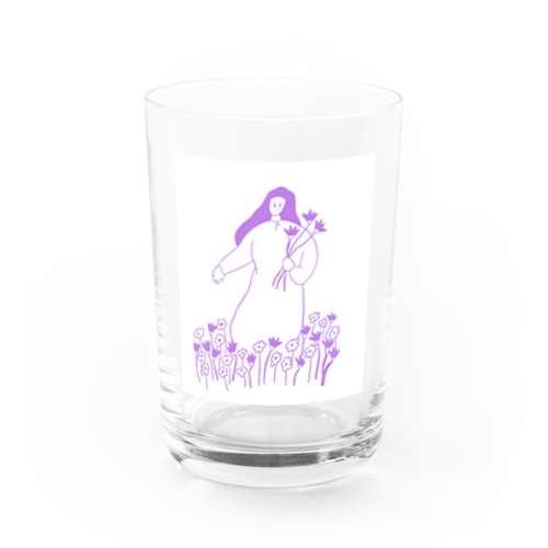 おはなめがみちゃん Water Glass