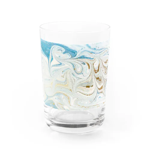 マーブル 大理石 青 ブルー Water Glass