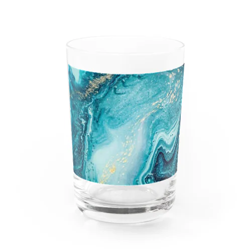 大理石 青 金箔 Water Glass