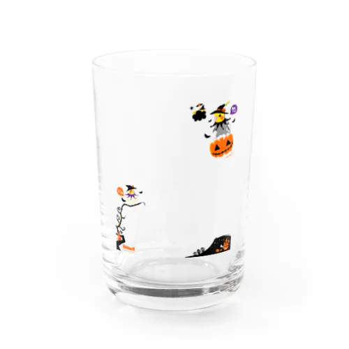 Flying Pumpkin オカメインコのハロウィン 大きめワンポイント系 0461 Water Glass