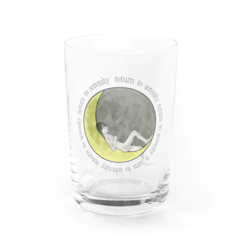 return to serenity moon Water Glass