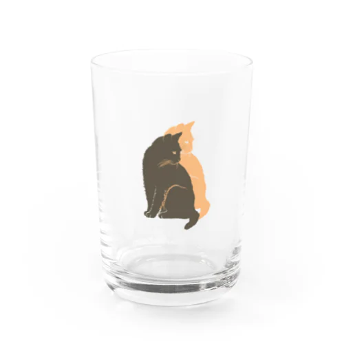 重なった猫 Water Glass