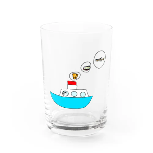 船の味覚旅文字なし Water Glass
