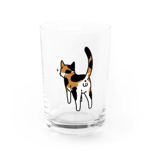 ねこけつω（三毛猫） Water Glass