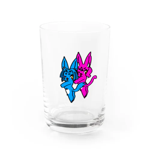 チビツインにゃんこ Water Glass