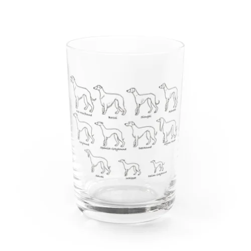 Sighthound Friends(淡色推奨) Water Glass