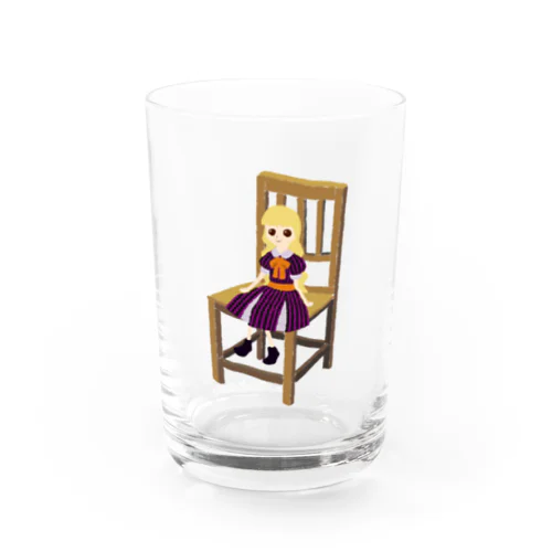 フランス人形が座ってる(ハロウィンver.) Water Glass