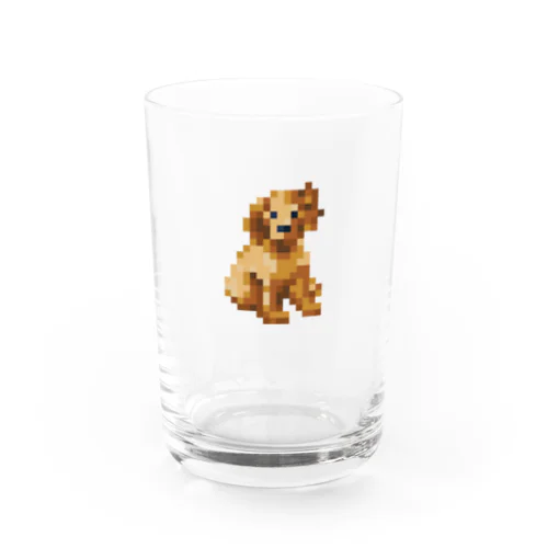 子犬のドット画 Water Glass