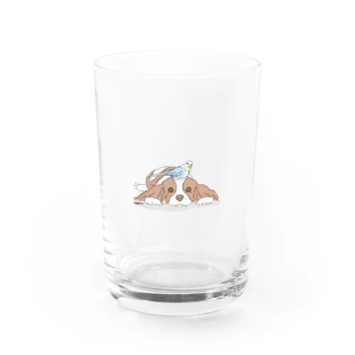 インコとワンコ Water Glass