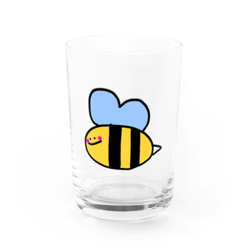 へんてこキャラクター はちさんの『びー』🐝💗 Water Glass