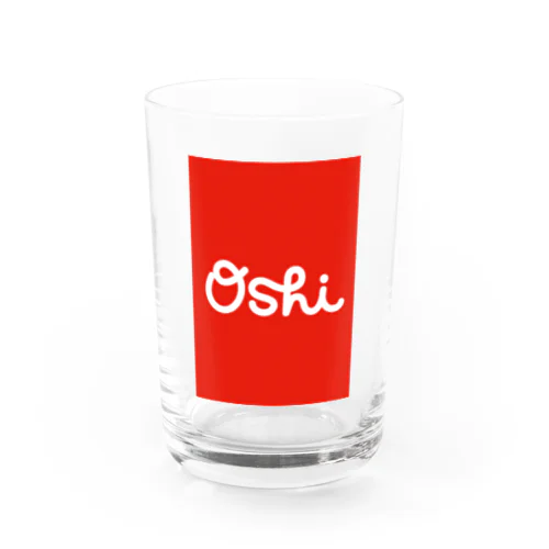 •Oshi•  Red sq Water Glass