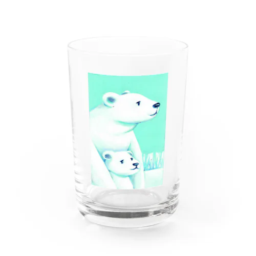 シロクマ親子 Water Glass