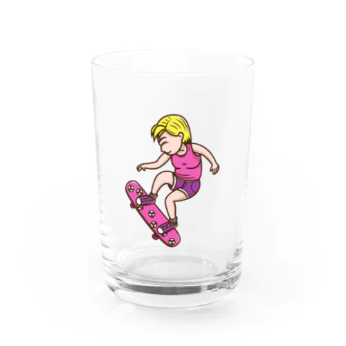 スケボー少女 Water Glass