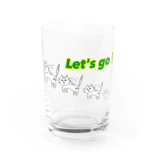 Let's goトラさん Water Glass