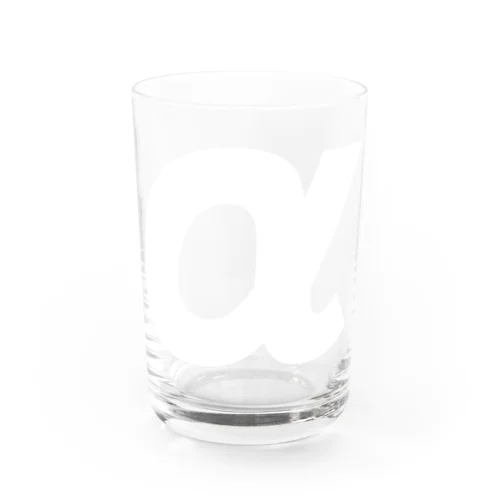 αアルファ・ギリシャ文字（白） Water Glass